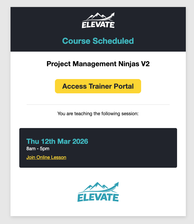 Trainer assignment screenshot